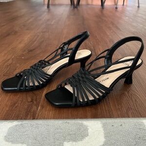 Black Impo stretch memory high heels, 8.5 women's medium size